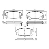 Колодки тормозные перед HYUNDAI I20 10-/HYUNDAI IX35 10-/KIA SPORTAGE 09-/HYUNDAI TUCSON 10- SAT