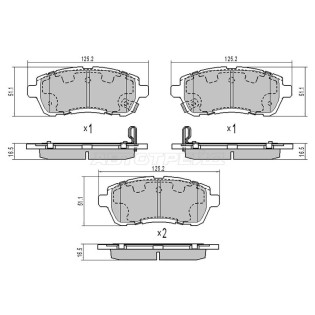 Колодки тормозные перед MAZDA2 07-/FORD FIESTA 08-/TOYOTA TANK 16- SAT