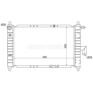 Радиатор Chevrolet Matiz 04-05 / Daewoo Matiz 97-15 / Chery QQ 03-13 SAT