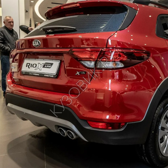 Задний бампер в цвет кузова Kia Rio X-Line (2017-) Задний бампер в цвет кузова Kia Rio X-Line (2017-)