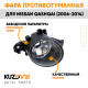 Фара противотуманная Nissan Qashqai (2006-2014) левая KUZOVIK