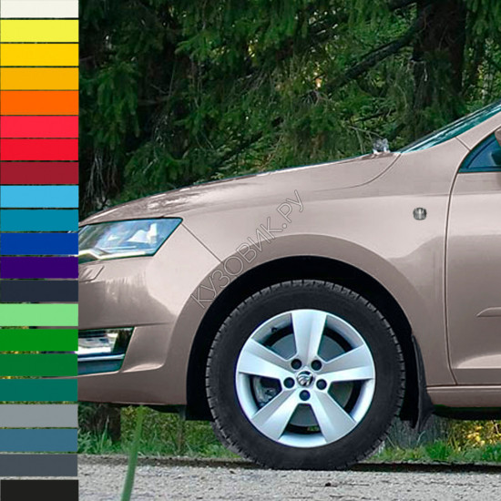 Крыло переднее левое в цвет кузова Skoda Rapid 1 (2012-2020) с отверстием под повторитель Крыло переднее левое в цвет кузова Skoda Rapid 1 (2012-2020) с отверстием под повторитель